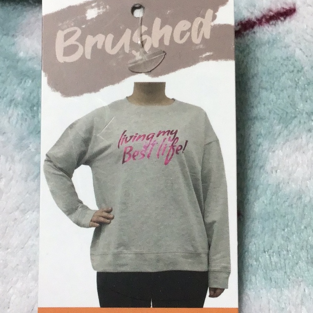 Brushed Living My Best Life Sweatshirt
